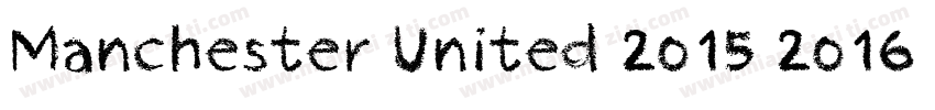 Manchester United 2015 2016 Regular字体转换